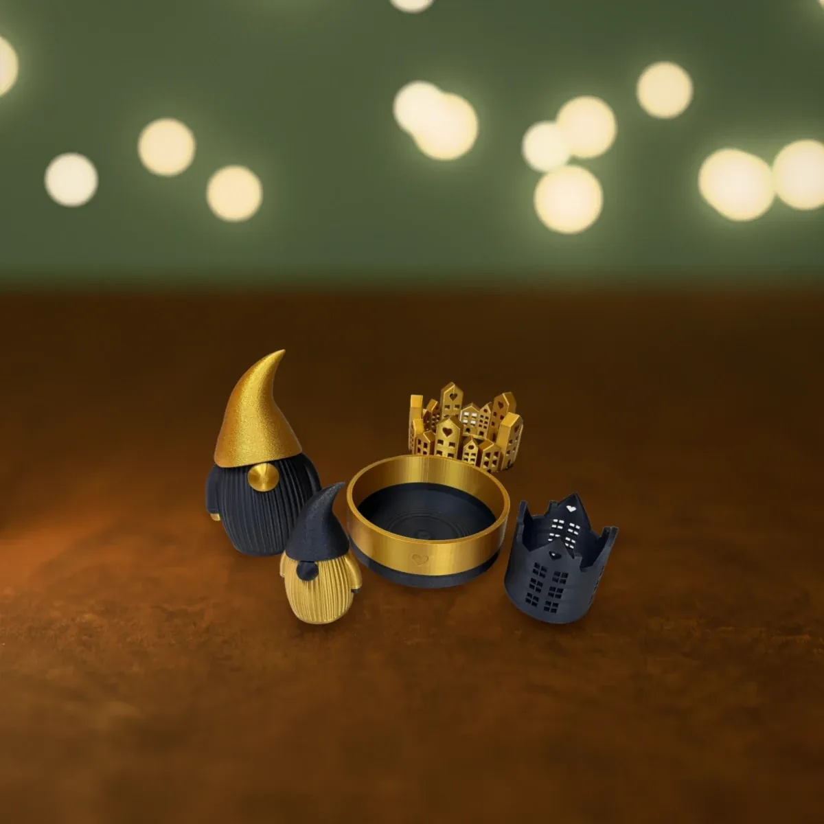 Wohnbeispiel (Symbolbild): Herbst- / Winterset - Schwarz-Gold
