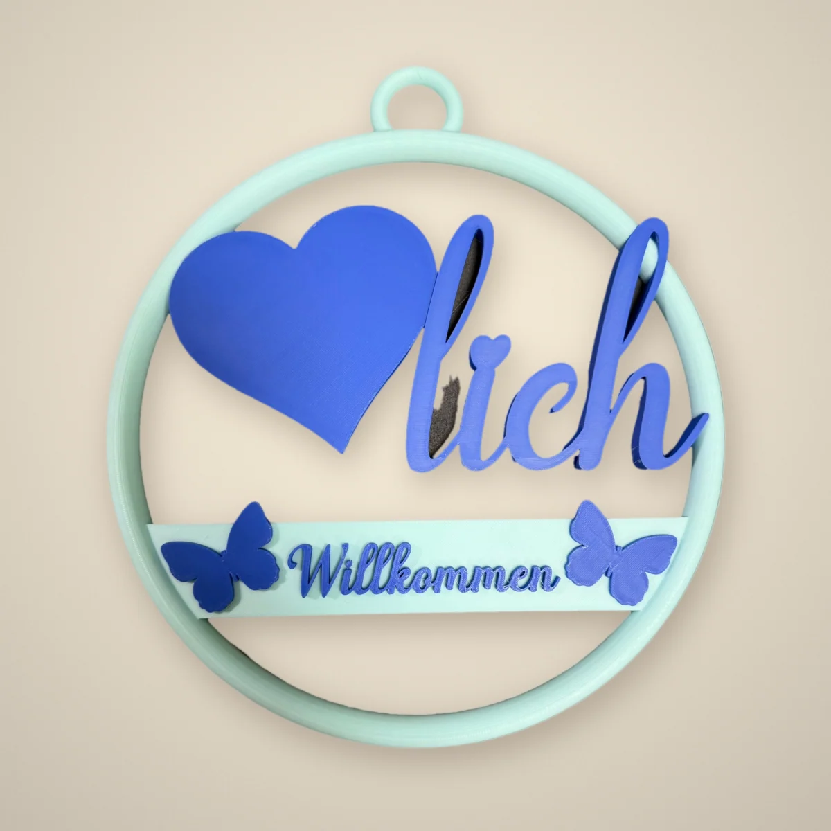 Türkranz „Herzlich Willkommen“ Schmetterling