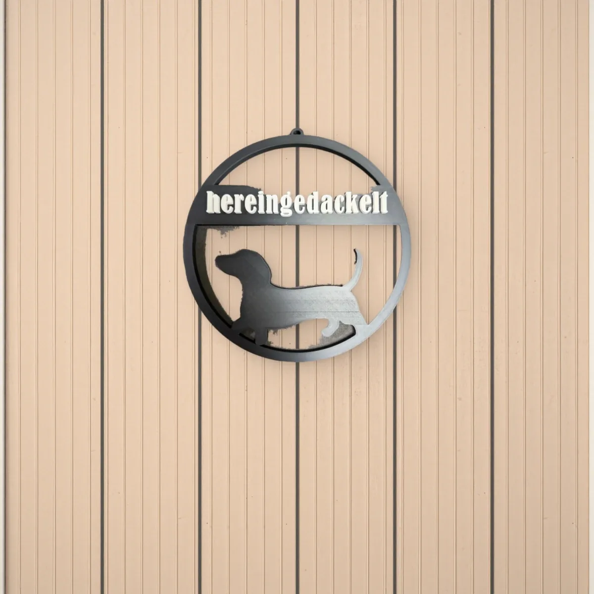 Wohnbeispiel (Symbolbild): Türkranz „Hereingedackelt“
