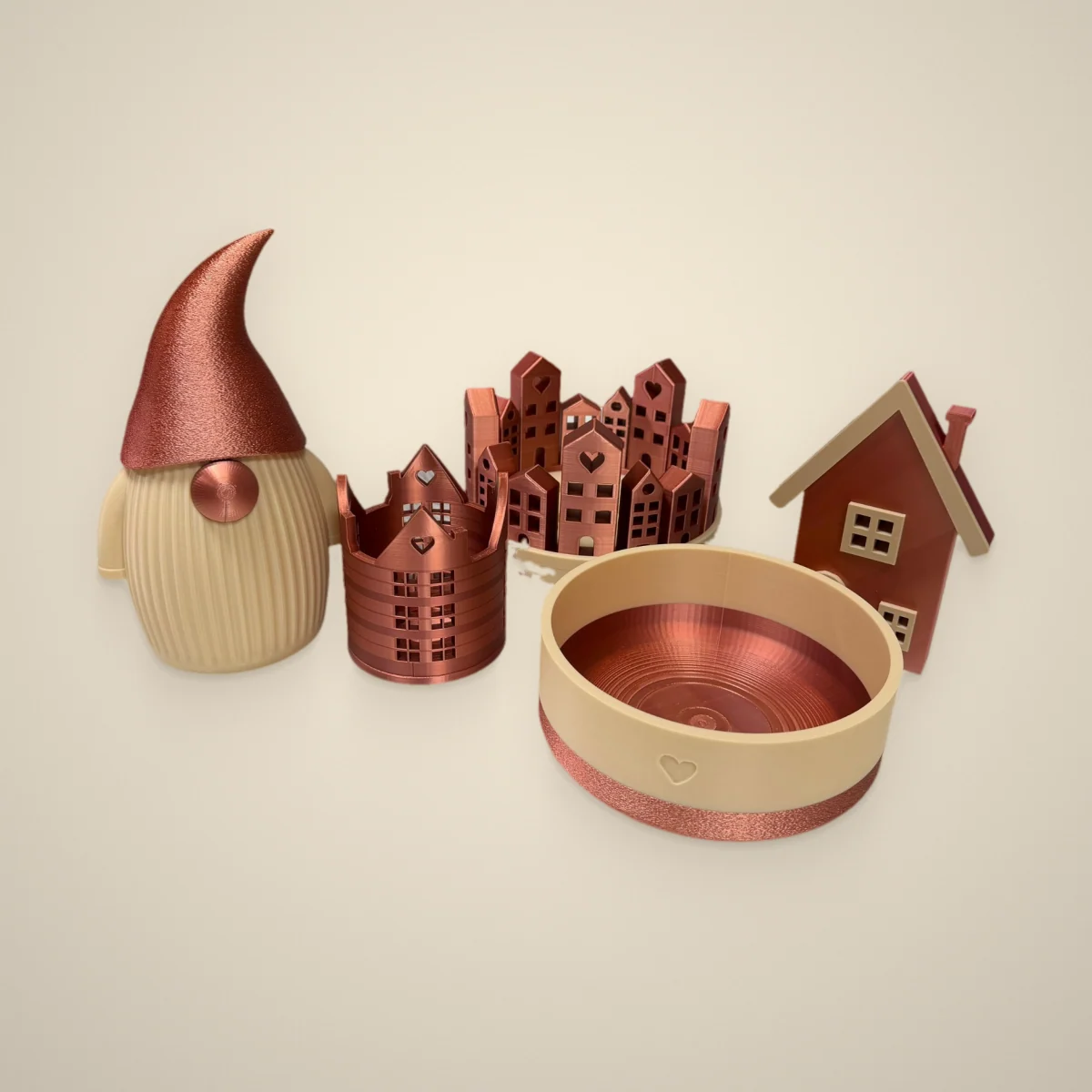 Herbst- / Winterset - Beige-Roségold