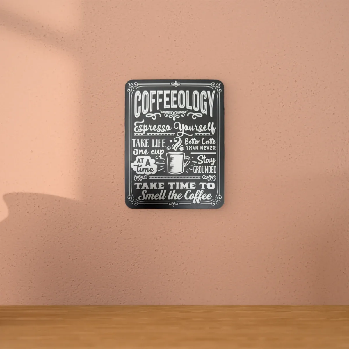 Wohnbeispiel (Symbolbild): Schild „Coffeeology“