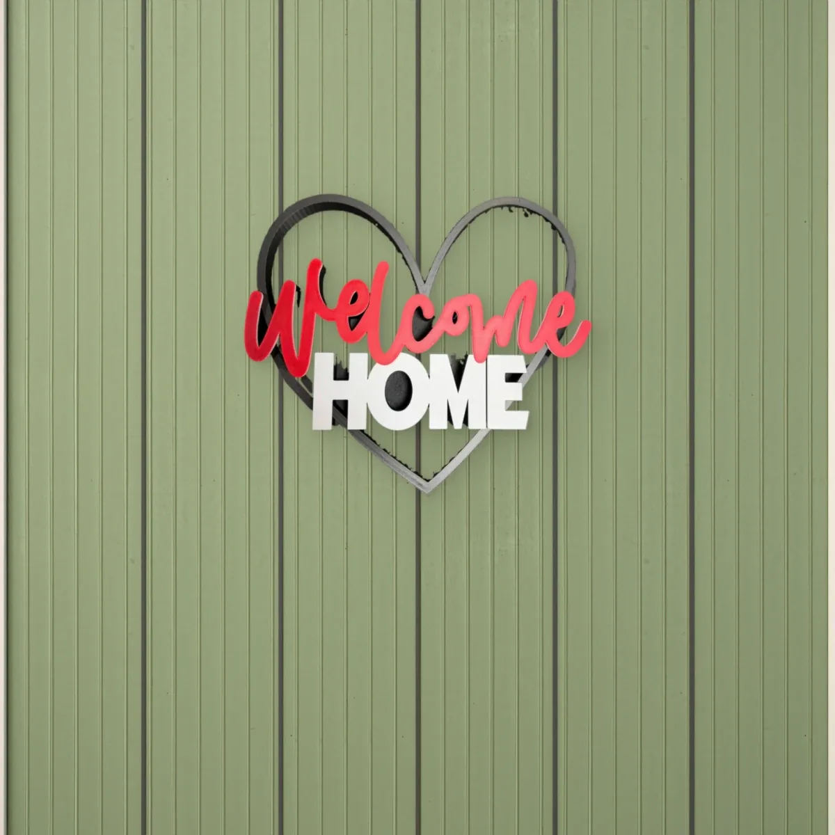 Wohnbeispiel (Symbolbild): Tür-Herzkranz „Welcome Home“