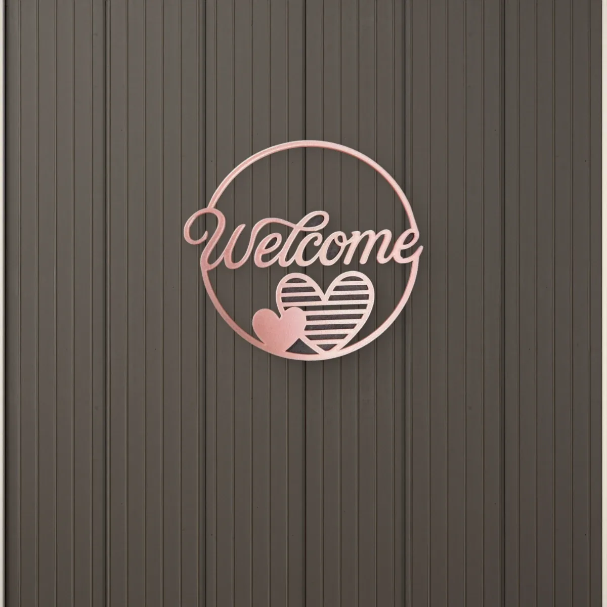 Wohnbeispiel (Symbolbild): Türkranz „Welcome“ Herzen