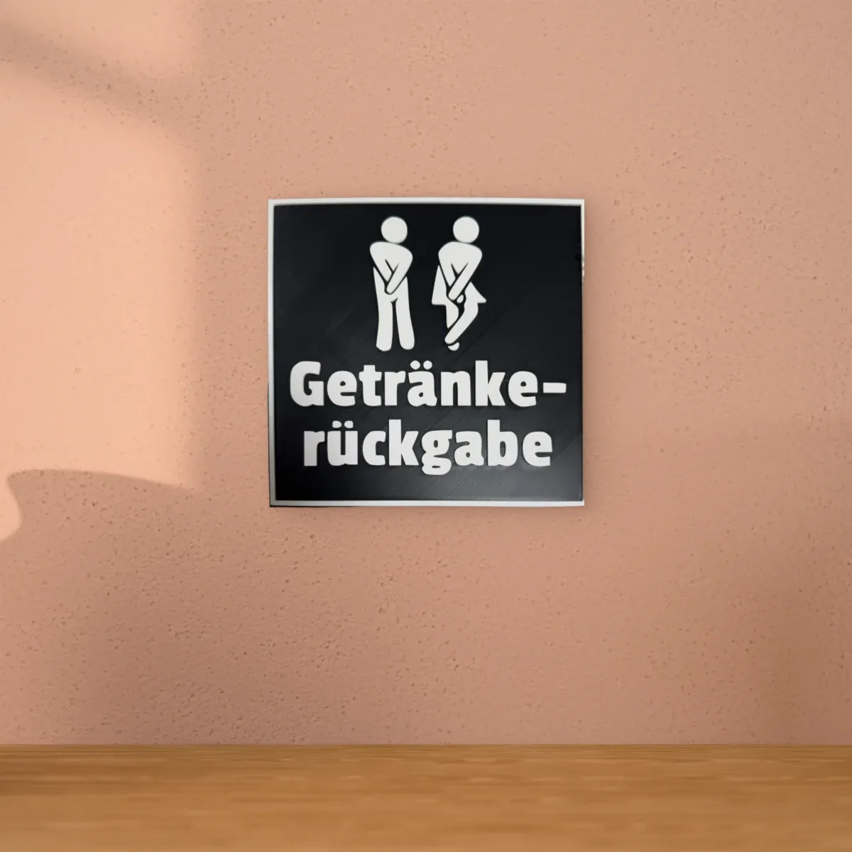 Wohnbeispiel (Symbolbild): Schild „Getränkerückgabe“