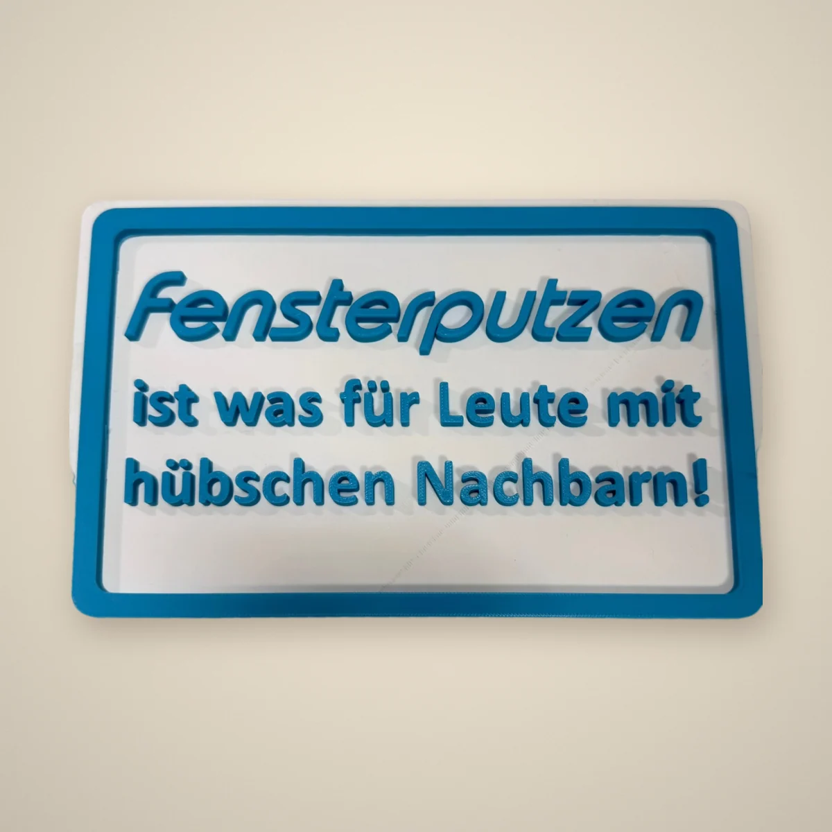 Schild „Fensterputzen“